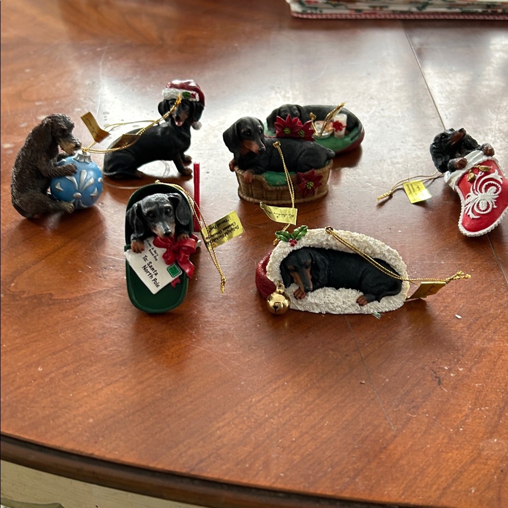 Delightful Dachshund Christmas Ornaments, Set Of 7